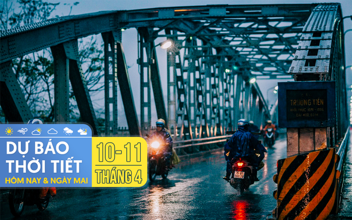 Dự báo thời tiết hôm nay và ngày mai 11/4: Hà Nội có mưa trời lạnh, TPHCM sáng nắng chiều mưa Ảnh 2