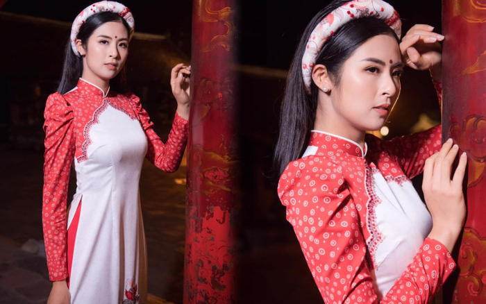 Hoa hậu Ngọc Hân mặc áo dài quảng bá nét đẹp văn hoá Ảnh 2