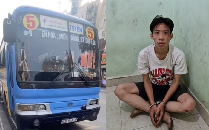 Nam thanh niên cầm dao gí vào cổ tài xế xe buýt yêu cầu chở đi miền Tây để trốn gia đình Ảnh 2