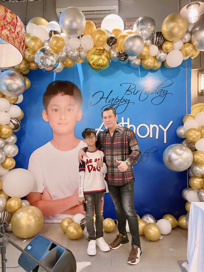 Doanh nhân Đức Huy cũng tổ chức tiệc mừng sinh nhật cho con trai.