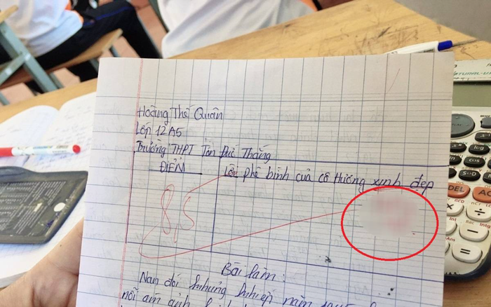 Nịnh nọt cô giáo lộ liễu trên bài kiểm tra, đọc lời phê ai ai cũng bật cười vì cô khá 'tỉnh và đẹp gái' Ảnh 2