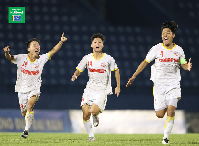 Học viện NutiFood hạ U19 SLNA để vào chung kết. Ảnh: Học viện NutiFood.