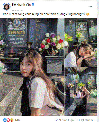 Con gái bị dân mạng chỉ trích khi đăng ảnh ngồi lên bia mộ, bố Khánh Vân có phản ứng gây sốc Ảnh 1