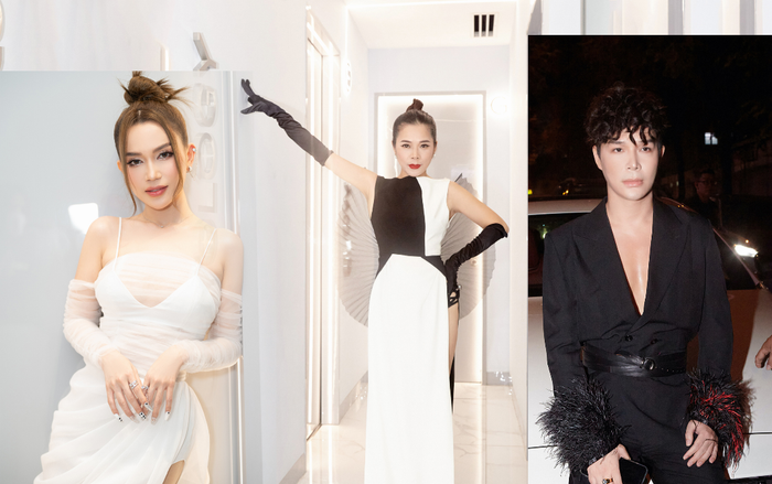 Sĩ Thanh - Mỹ Lệ mặc táo bạo, Nathan Lee diện áo đính lông vũ phi giới tính giữa lùm xùm với Ngọc Trinh Ảnh 2