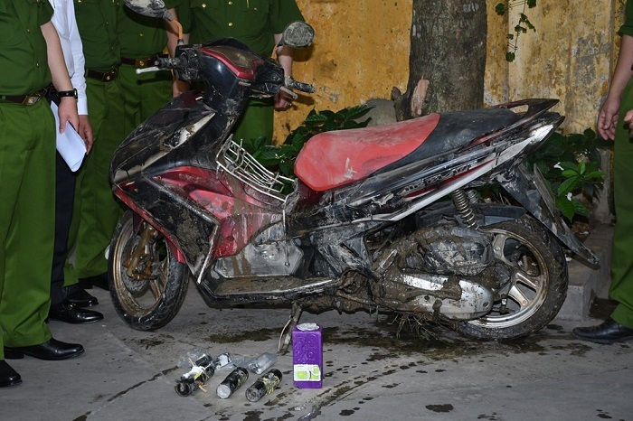 Chiếc xe máy là tang vật của vụ án được Công an quận Hồng Bàng thu hồi. Ảnh: VOV