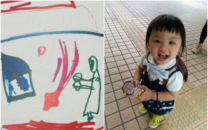 Bức vẽ của bé gái 5 tuổi phơi bày tội ác của cha đẻ và mẹ kế Ảnh 2