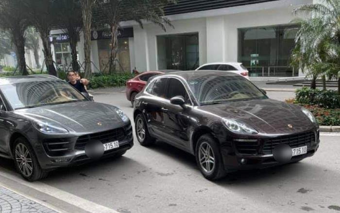 Hà Nội: Hai xe sang Porsche cùng biển số bất ngờ 'chạm mặt' tại sảnh chung cư khiến nhiều người ngỡ ngàng Ảnh 1