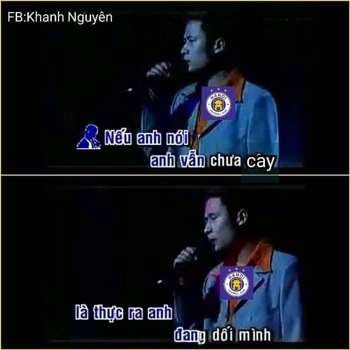 Các fan chế lại lời bài hát 'Trái tim bên lề' để mỉa mai Hà Nội FC. Kể ra thì Hà Nội FC cũng 'cay' thật bởi trận thua chiều tối qua khiến đội bóng Thủ đô tiếp tục rơi vào khủng hoảng.