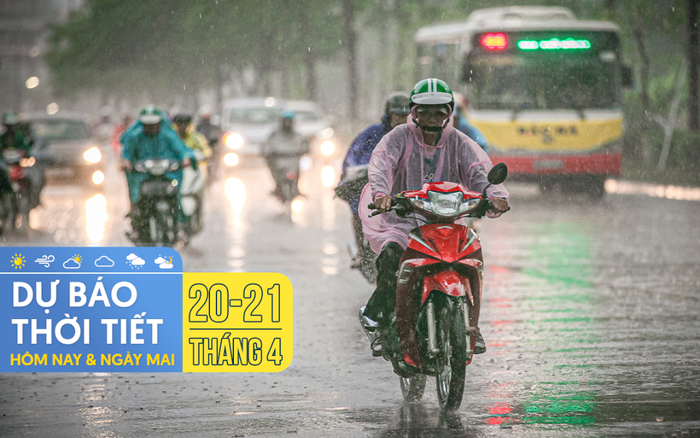 Dự báo thời tiết hôm nay và ngày mai 21/4: Hà Nội, TPHCM tiếp tục đón mưa dông Ảnh 2