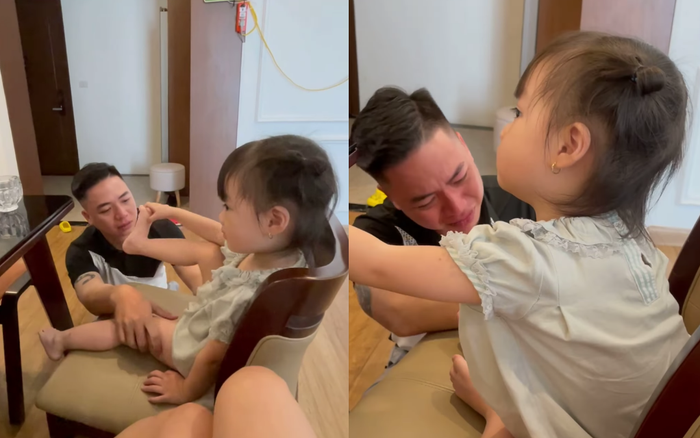 Ông bố khóc nức nở khi con gái đến tuổi đi học mẫu giáo khiến dân tình 'phát cuồng' vì quá đỗi dễ thương Ảnh 2