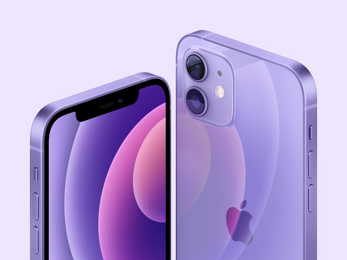 iPhone 12 với tuỳ chọn tím mộng mơ. (Ảnh: Apple)