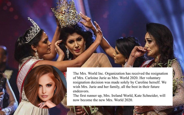 Sau sự cố đánh hoa hậu Sri Lanka bị thương, Mrs World thu hồi danh hiệu của Caroline Jurie không do dự Ảnh 2