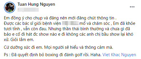 Khắc Việt cập nhật tình hình sức khoẻ sau phẫu thuật: 'Cảm thấy may mắn khi anh em luôn bên cạnh' Ảnh 4