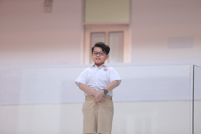 Nam sinh cực kỳ dễ thương Trương Minh Đăng xuất hiện trên bục dũng khí với câu chuyện về  người ba của mình