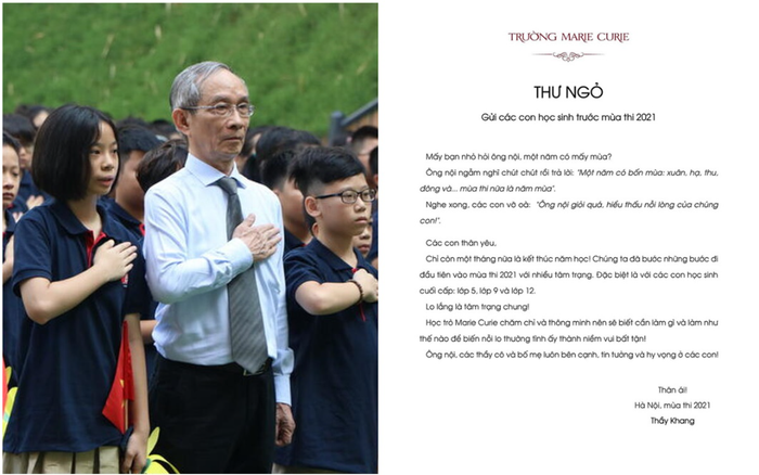 Xúc động với bức thư ngỏ của thầy Hiệu trưởng Marie Curie gửi các học trò khi mùa thi đang đến gần Ảnh 2