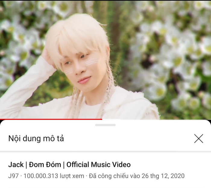 Lượt xem mới của MV Đom đóm.