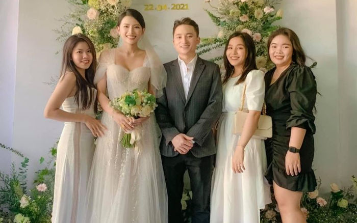 Bà xã Phan Mạnh Quỳnh diện váy cưới đính 3.000 viên đá pha lê trong lễ vu quy tại Nha Trang Ảnh 2