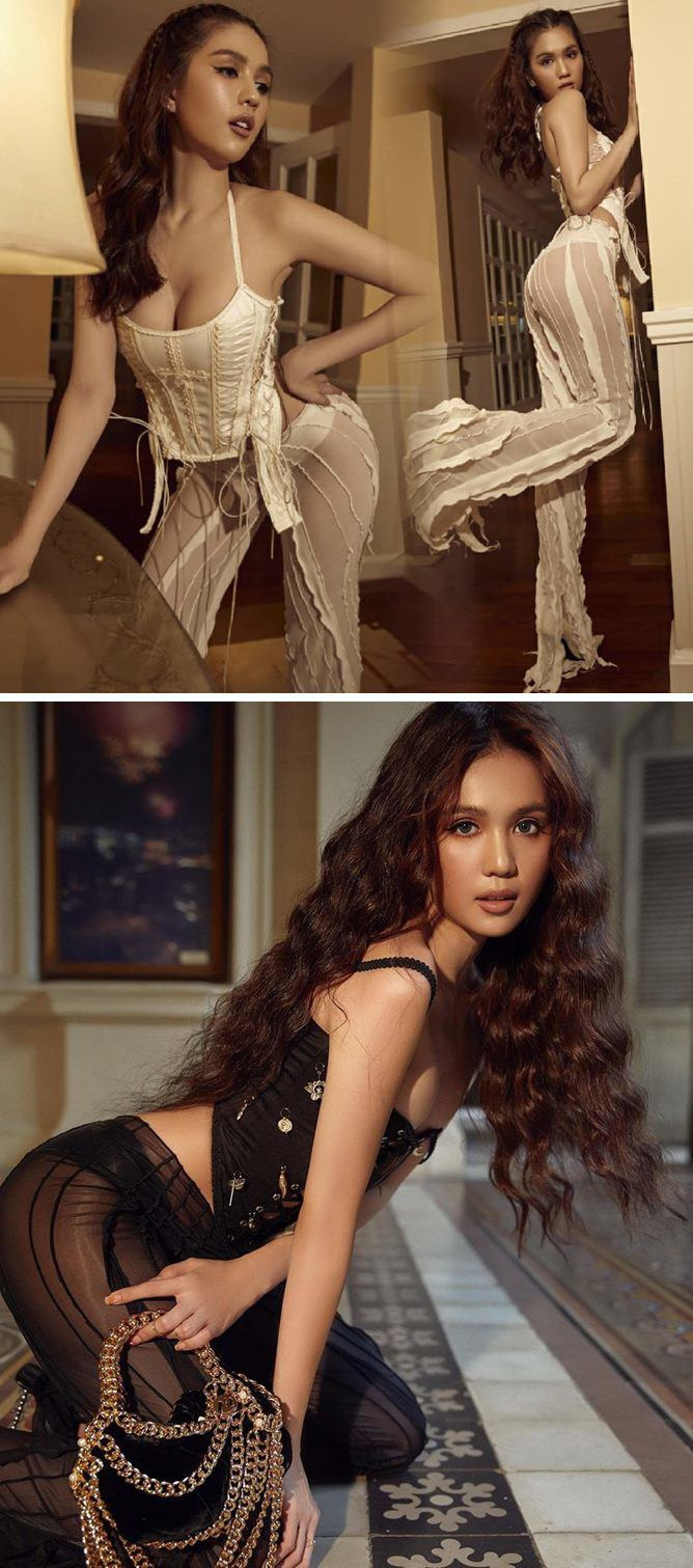 Cùng là corset nhưng khi mix cùng quần corset lại quyến rũ đến vô cùng. 