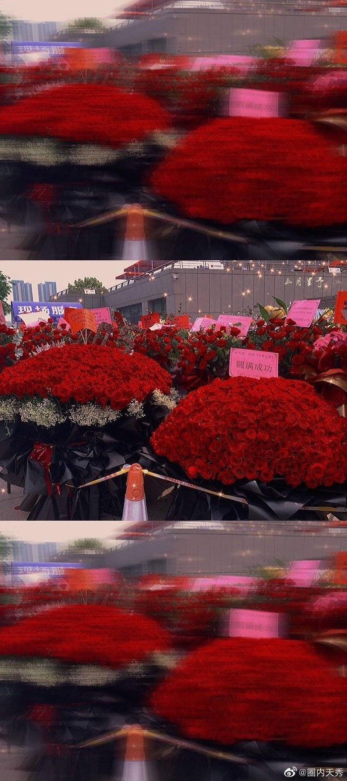 Một 'rừng hoa' của fan gửi trước nhà hát để chúc mừng Tiêu Chiến với vai diễn thành công rực rỡ Ảnh 13