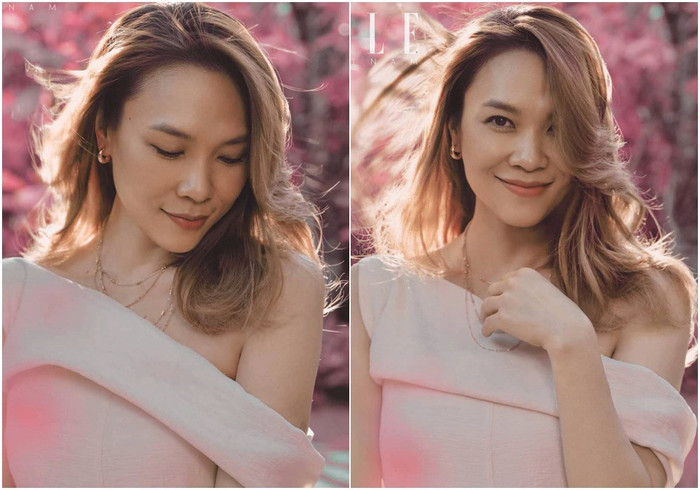 Chiếc váy siêu đẹp, tôn lên làn da trắng sứ cùng tấm vai thon thả... 