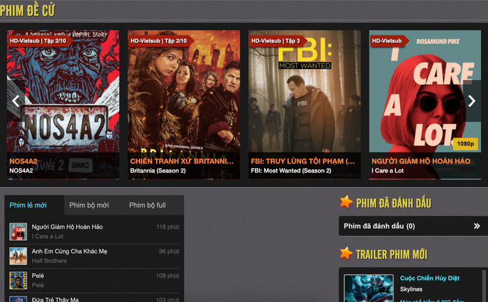 Website phimmoizz.net thời điểm vẫn còn hoạt động. (Ảnh chụp màn hình)