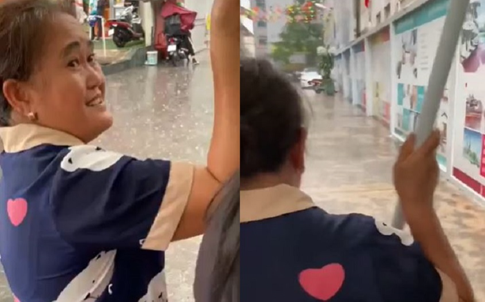 Thấy trời đổ mưa nặng hạt, cô bán hàng nước có hành động khiến nhóm sinh viên ấm lòng Ảnh 2