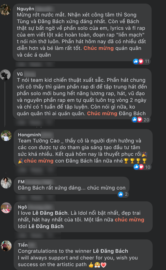 Người hâm mộ dành lời khen ngợi cho HLV đội Kidneeland và chương trình.