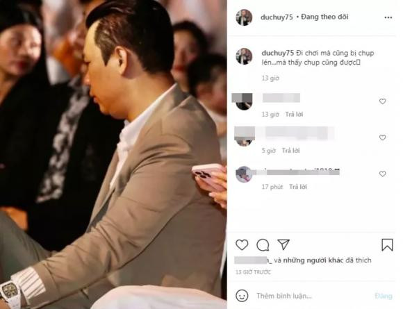 Ảnh Đức Huy đăng lên trang cá nhân không có hình Cẩm Đan 