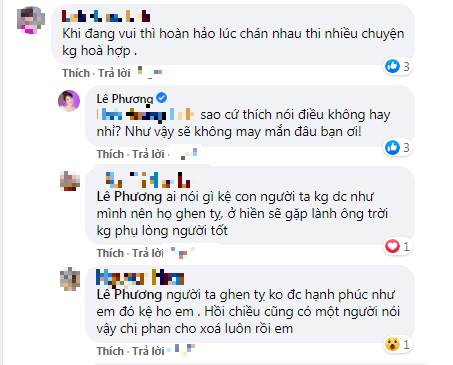 Cách ứng xử của Lê Phương đã nhận được nhiều lời khen và khiến những người 'kém duyên' kia không thể nói thêm được gì.