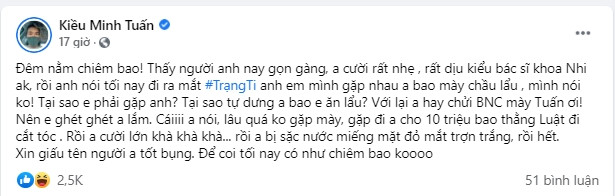 Vài nghệ sĩ hiếm hoi ủng hộ Trạng Tí trước ngày phim ra rạp.