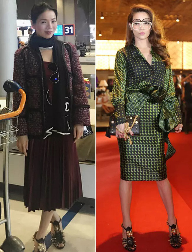 Trước đó, hai người đẹp từng chung đụng đôi cao gót trị giá hơn 40 triệu đồng.