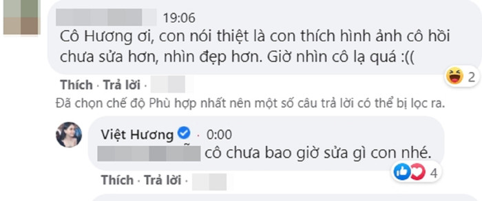 Bị fan chê 'sửa mặt lạ quá', Việt Hương lên tiếng phản hồi 'cực gắt' Ảnh 4