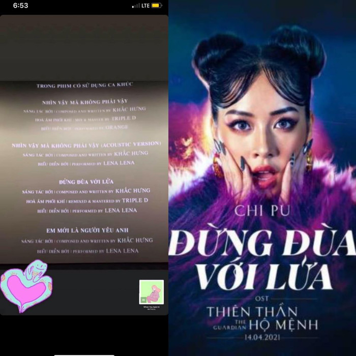 Trong bằng chứng cư dân mạng mới đưa ra gần đây chính là credit của phim thì đúng là có ca khúc ấy nhưng đã thay đổi ca sĩ.