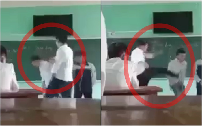 Phẫn nộ thầy giáo buông lời thô tục, liên tiếp tát mạnh vào đầu rồi đá thẳng vào học sinh giữa bục giảng Ảnh 2