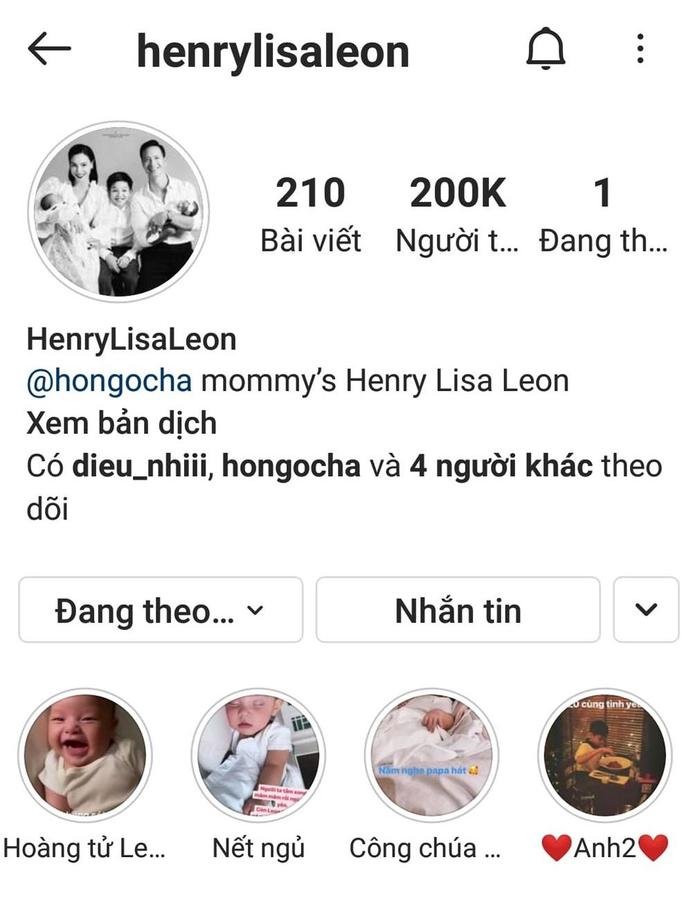 Instagram của Subeo - Lisa - Leon cán mốc 200 nghìn follow: Cách ăn mừng của nhà Hà Hồ bình yên vô cùng! Ảnh 1