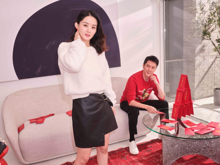 Cặp vợ chồng vừa ly hôn gần đây Phùng Thiệu Phong và Triệu Lệ Dĩnh trong một shoot ảnh chụp quảng bá cho hãng H&M