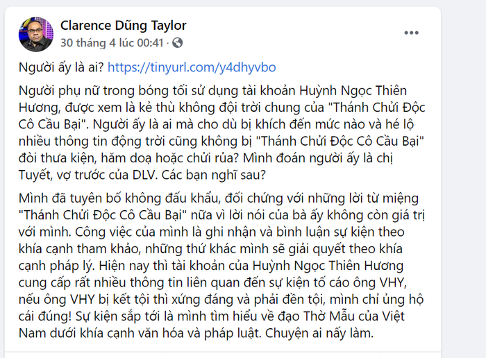 Tài khoản Facebook được cho là vợ cũ Dũng 'lò vôi' lên tiếng: Tôi đang bị tấn công, xã hội đen truy lùng Ảnh 4