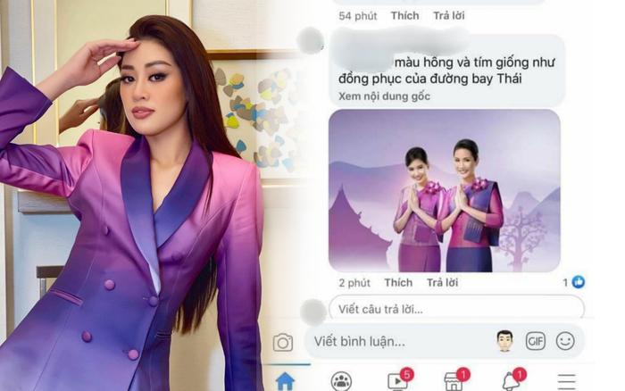 Bộ cánh siêu sang của Khánh Vân bị nhận xét giống đồng phục hàng không Thái Lan Ảnh 2