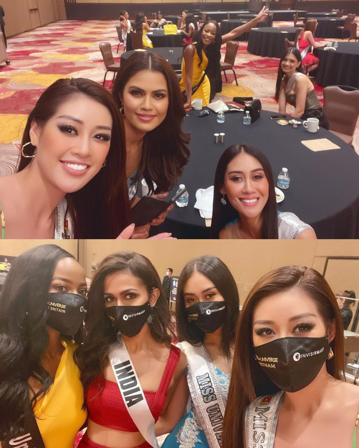 Ngày 2 Miss Universe: Khánh Vân khoe eo siêu gợi cảm, đẹp nức nở bên dàn đối thủ 'hổ chiến' Ảnh 5