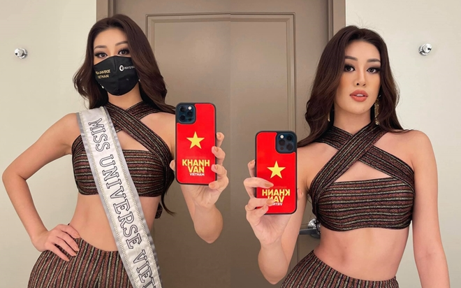 Khánh Vân diện crop-top khoe eo trứ danh, đeo sash Việt Nam đầy tự hào: Luôn hết mình vì màu cờ sắc áo Ảnh 2