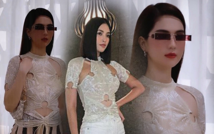 Đụng hàng cùng Tiểu Vy, Ngọc Trinh 'cao tay' ăn điểm dù hình chụp chẳng rõ nét chút nào Ảnh 2