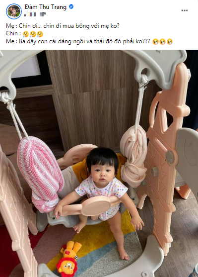 Bị con gái cho ra rìa, Đàm Thu Trang tức tốc 'hỏi tội' ông xã.