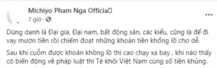 Bà Phương Hằng bị tố dùng danh đại gia để vay mượn chiếm đoạt tài sản, thua bài bạc nợ tới hơn 3 tỷ đồng Ảnh 1