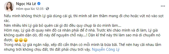 Ngọc Hà bông đùa, tiết lộ lý do 2 vợ chồng hay cãi nhau.