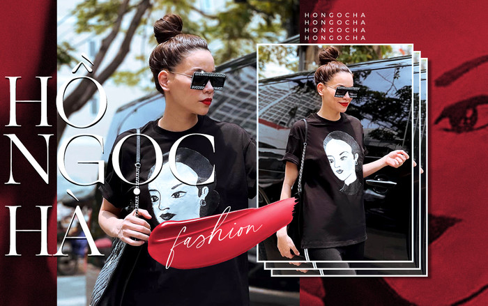 Ra phố chả biết mặc gì, cứ áo thun và tóc búi cao như Hồ Ngọc Hà là auto đẹp Ảnh 2