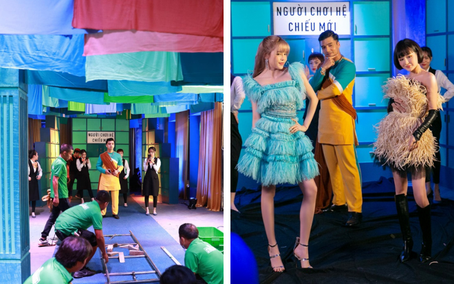 Hoàng Rob chỉ sử dụng hình ảnh của Hiền Hồ và cảnh hậu trường khác nhưng nhìn vào bối cảnh là đã có thể đoán được Thiều Bảo Trâm cũng từng xuất hiện ở studio này.