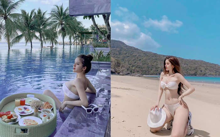 Vợ cũ vlogger Huy Cung đăng ảnh ở hồ bơi nhưng netizen chỉ chú ý chính đến vòng 1 'đẫy đà bất thường' Ảnh 2