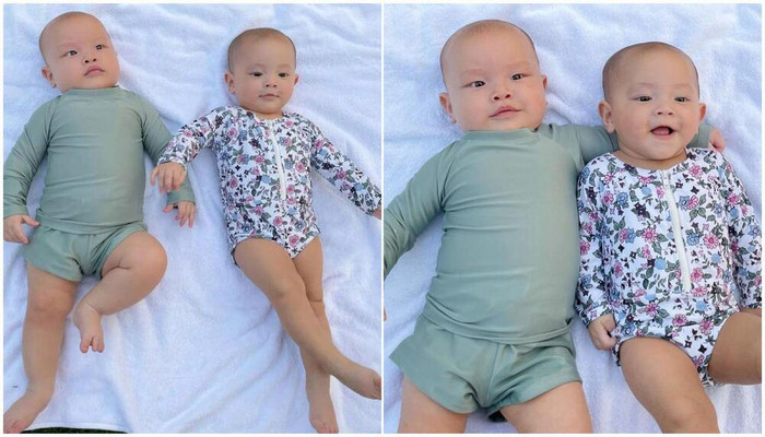 Biểu cảm khi được chị gái Lisa dựa vào cũng cưng vô đối, ra dáng một cậu em trai mạnh mẽ.