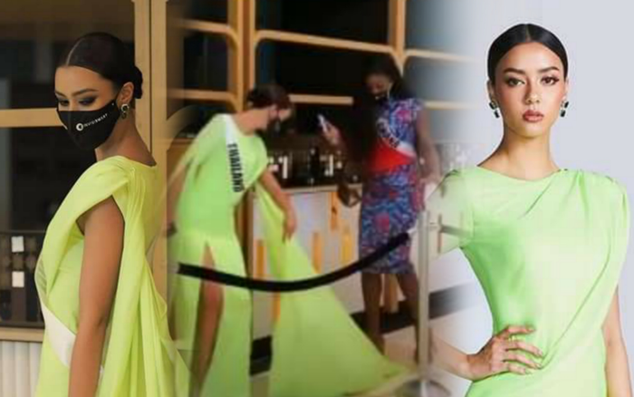 Miss Universe 2020: Hoa hậu Thái Lan bị đạp rách váy vì mặc 'lồng lộn', cố tình đi chậm chụp ảnh Ảnh 2