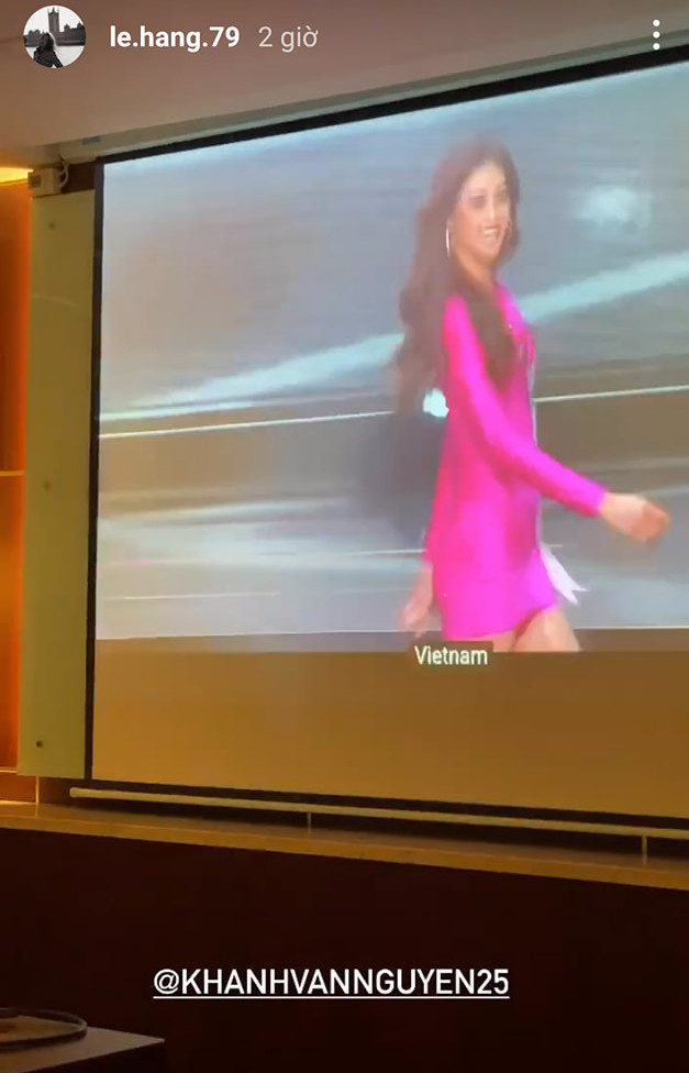 Lê Hằng cũng dành tặng sự ủng hộ cho Khánh Vân.